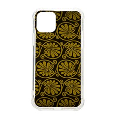 Yellow Floral Pattern Floral Greek Ornaments Iphone 11 Pro 5 8 Inch Tpu Uv Print Case by nateshop