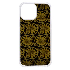 Yellow Floral Pattern Floral Greek Ornaments Iphone 13 Pro Max Tpu Uv Print Case by nateshop