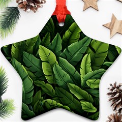 Green Leaves Ornament (star) by goljakoff