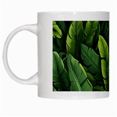 Green Leaves White Mug by goljakoff