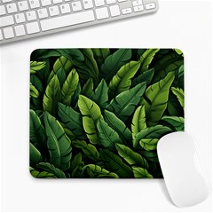 Green Leaves Large Mousepad by goljakoff