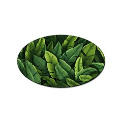 Green Leaves Sticker (oval) by goljakoff