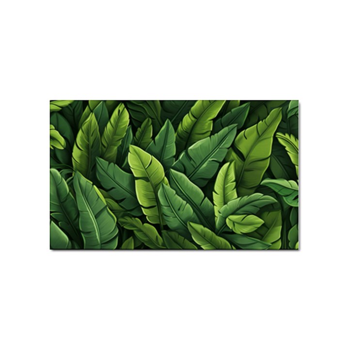 Green leaves Sticker Rectangular (100 pack)