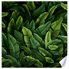 Green Leaves Canvas 12  X 12  by goljakoff