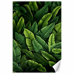 Green Leaves Canvas 12  X 18  by goljakoff