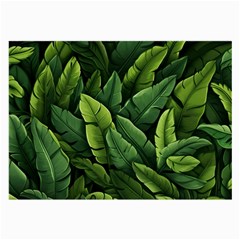 Green Leaves Large Glasses Cloth by goljakoff