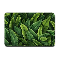 Green Leaves Small Doormat by goljakoff