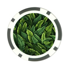 Green Leaves Poker Chip Card Guard by goljakoff