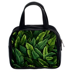 Green Leaves Classic Handbag (two Sides) by goljakoff