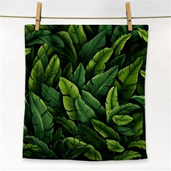 Green Leaves Face Towel by goljakoff