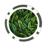 Green leaves Poker Chip Card Guard (10 pack) Front