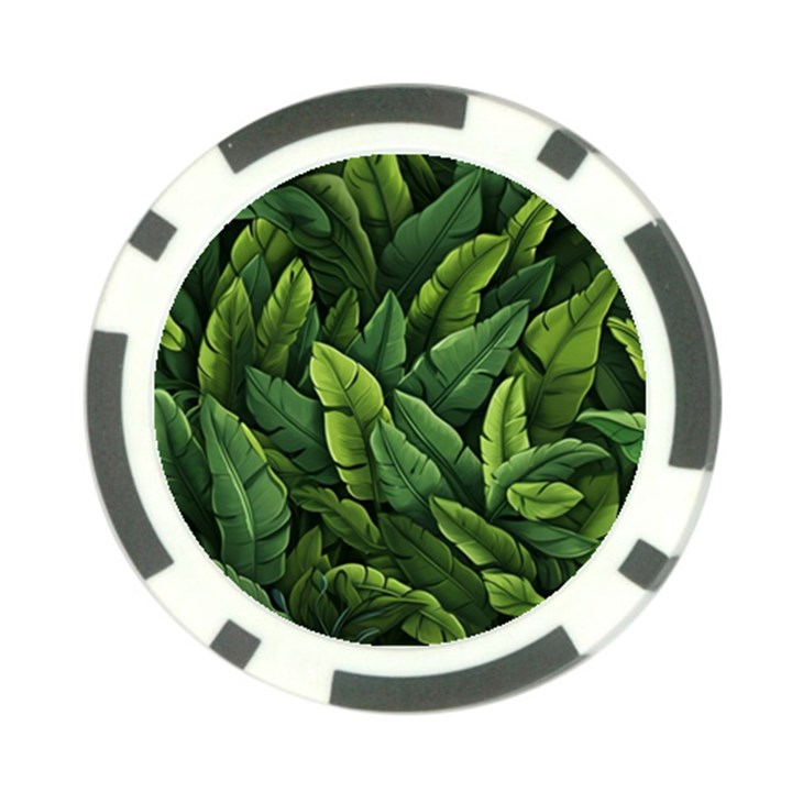 Green leaves Poker Chip Card Guard (10 pack)