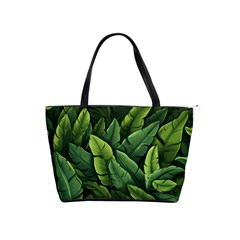 Green Leaves Classic Shoulder Handbag by goljakoff