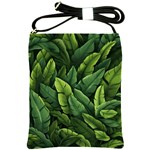 Green leaves Shoulder Sling Bag Front