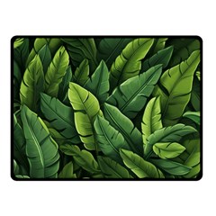 Green Leaves Fleece Blanket (small) by goljakoff