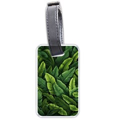 Green Leaves Luggage Tag (one Side) by goljakoff