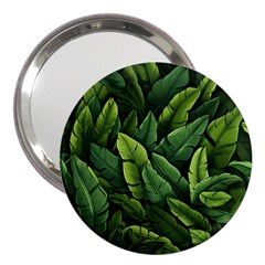 Green Leaves 3  Handbag Mirrors by goljakoff