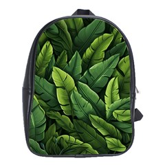 Green Leaves School Bag (xl) by goljakoff