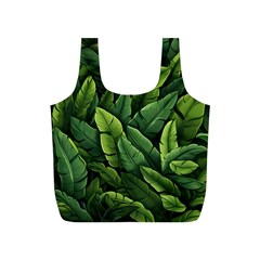 Green Leaves Full Print Recycle Bag (s) by goljakoff