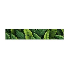 Green Leaves Premium Plush Fleece Scarf (mini) by goljakoff