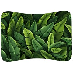 Green Leaves Velour Seat Head Rest Cushion by goljakoff