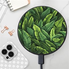 Green Leaves Wireless Fast Charger(black) by goljakoff