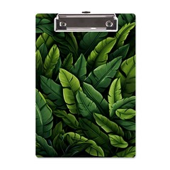 Green Leaves A5 Acrylic Clipboard by goljakoff