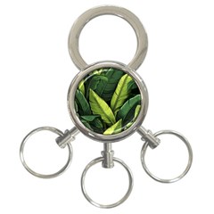 Banana Leaves Pattern 3-ring Key Chain by goljakoff