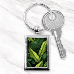 Banana Leaves Pattern Key Chain (rectangle) by goljakoff