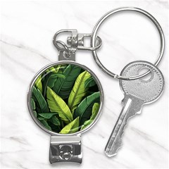 Banana Leaves Pattern Nail Clippers Key Chain by goljakoff