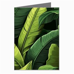 Banana Leaves Pattern Greeting Card by goljakoff