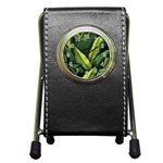 Banana leaves pattern Pen Holder Desk Clock Front