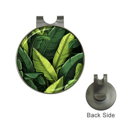 Banana Leaves Pattern Hat Clips With Golf Markers by goljakoff