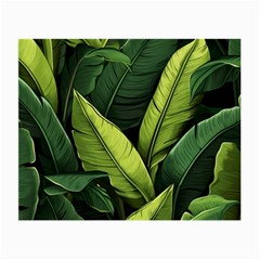 Banana Leaves Pattern Small Glasses Cloth by goljakoff