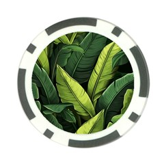 Banana Leaves Pattern Poker Chip Card Guard by goljakoff