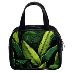 Banana Leaves Pattern Classic Handbag (two Sides) by goljakoff