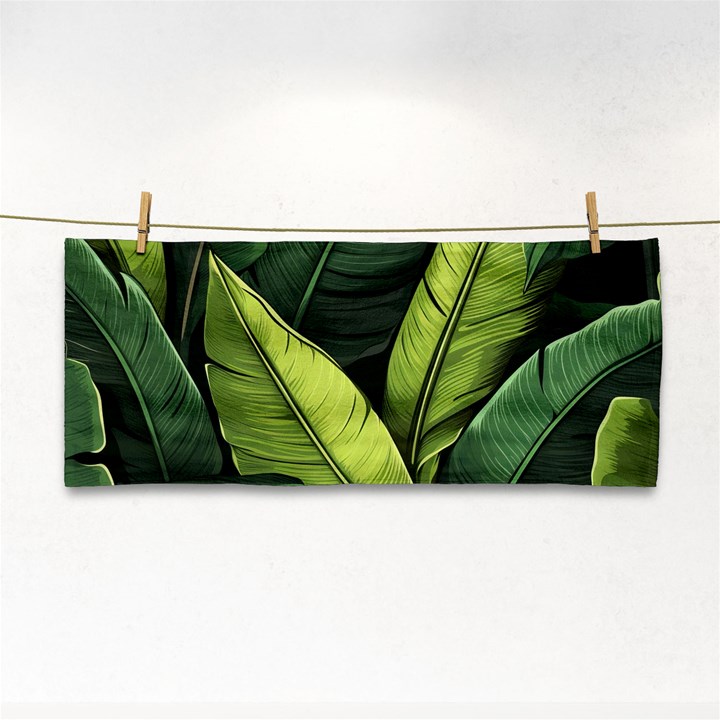 Banana leaves pattern Hand Towel