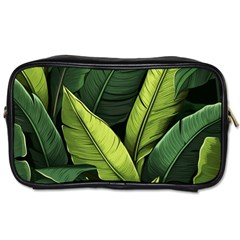 Banana Leaves Pattern Toiletries Bag (two Sides) by goljakoff