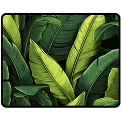 Banana Leaves Pattern Fleece Blanket (medium) by goljakoff