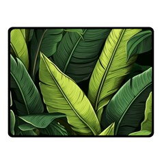 Banana Leaves Pattern Fleece Blanket (small) by goljakoff