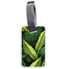 Banana Leaves Pattern Luggage Tag (one Side) by goljakoff