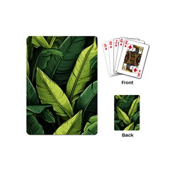 Banana Leaves Pattern Playing Cards Single Design (mini)