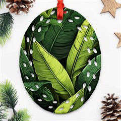 Banana Leaves Pattern Ornament (oval Filigree)