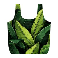 Banana Leaves Pattern Full Print Recycle Bag (l) by goljakoff