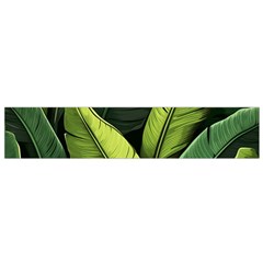 Banana Leaves Pattern Small Premium Plush Fleece Scarf