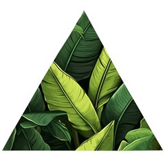 Banana Leaves Pattern Wooden Puzzle Triangle by goljakoff