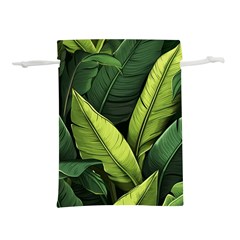 Banana Leaves Pattern Lightweight Drawstring Pouch (m) by goljakoff