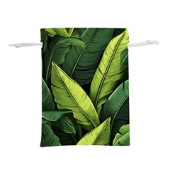 Banana Leaves Pattern Lightweight Drawstring Pouch (l) by goljakoff