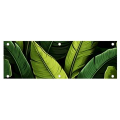 Banana Leaves Pattern Banner And Sign 6  X 2  by goljakoff