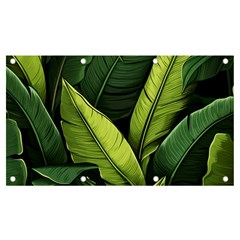 Banana Leaves Pattern Banner And Sign 7  X 4  by goljakoff